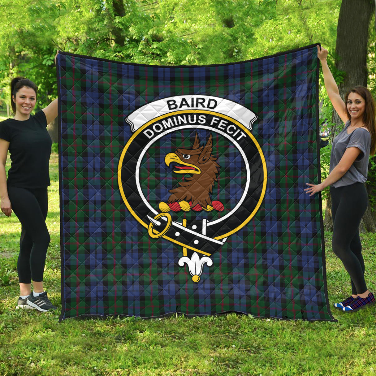 Baird Tartan Quilt with Family Crest - Tartanvibesclothing