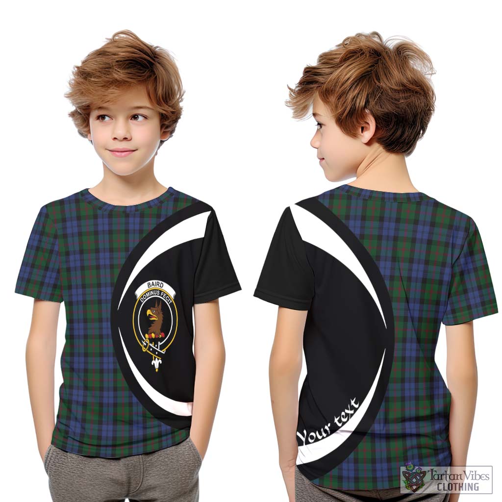 Baird Tartan Kid T-Shirt with Family Crest Circle Style Youth XL Size14 - Tartan Vibes Clothing