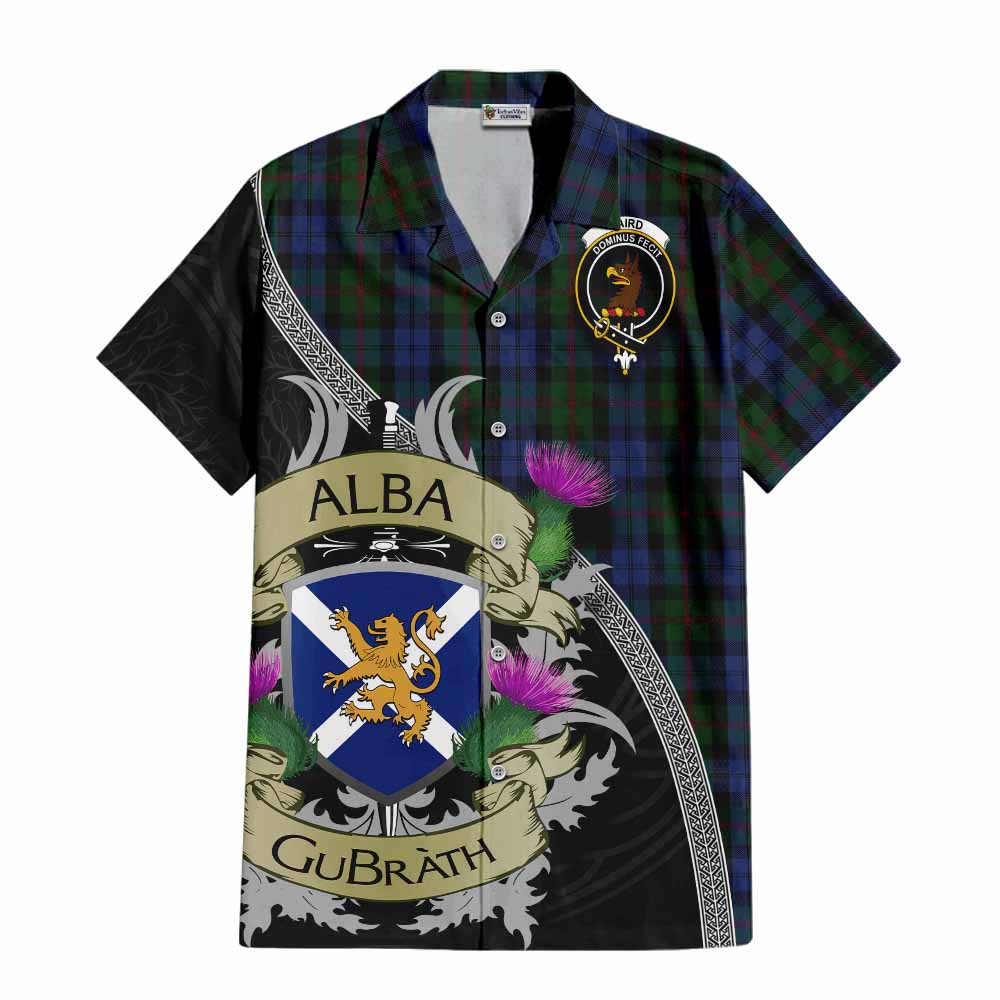 Baird Tartan Family Crest Hawaiian Shirt Lion Rampant Royal Thistle Shield Celtic Inspired Kid - Tartan Vibes Clothing