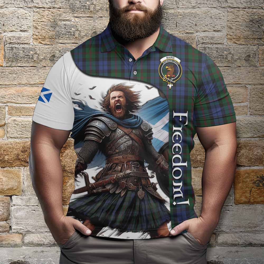 Tartan Vibes Clothing Baird Crest Tartan Polo Shirt Inspired by the Freedom of Scottish Warrior