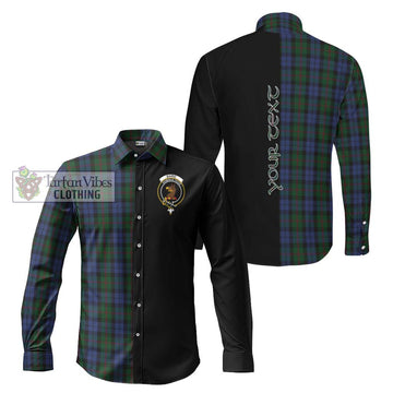 Baird Tartan Long Sleeve Button Shirt with Family Crest and Half Of Me Style