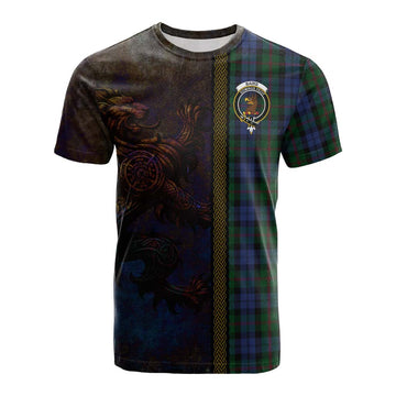 Baird Tartan Family Crest Cotton T-shirt Alba Gu Brath Be Brave Lion Ancient Style Kid's Shirt - Tartan Vibes Clothing