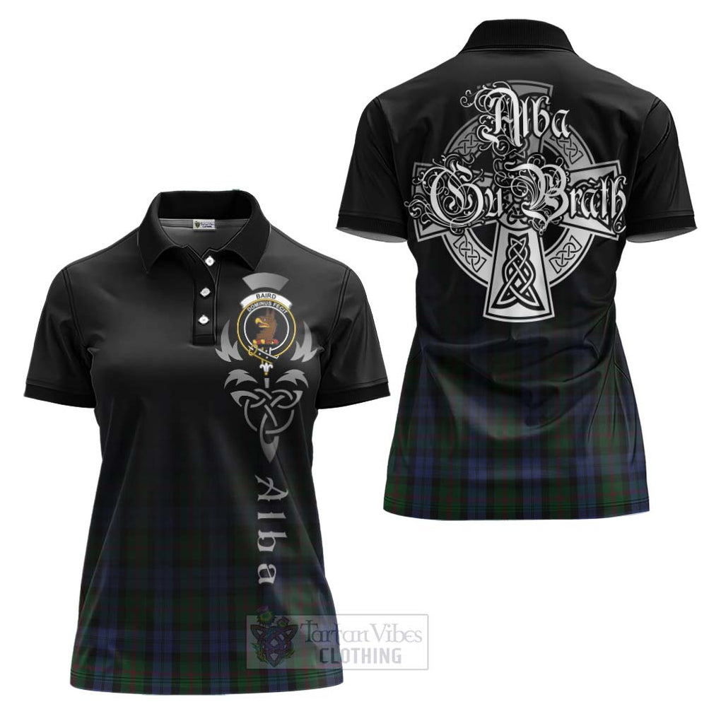 Tartan Vibes Clothing Baird Tartan Women's Polo Shirt Featuring Alba Gu Brath Family Crest Celtic Inspired