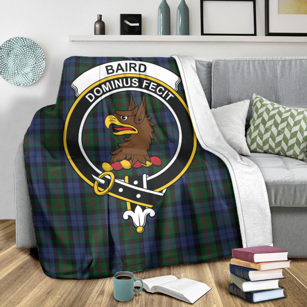 Baird Tartan Blanket with Family Crest X-Large 59 x 79 inches 150 x 200 cm - Tartan Vibes Clothing