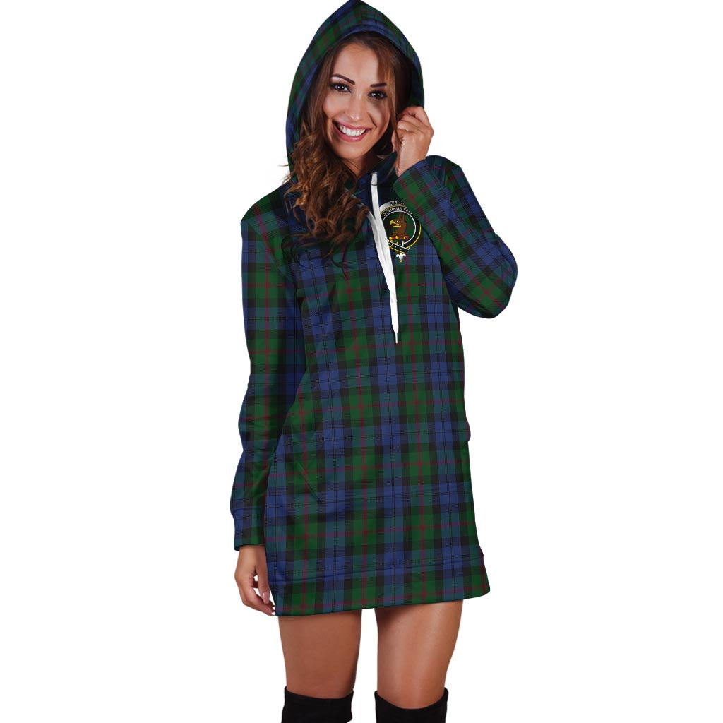 Baird Tartan Hoodie Dress with Family Crest - Tartan Vibes Clothing