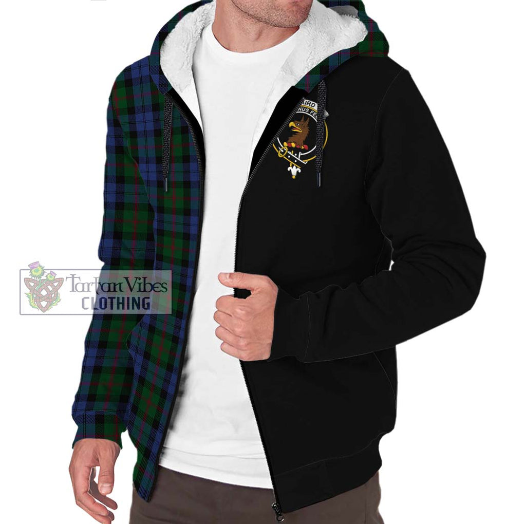 Baird Tartan Sherpa Hoodie with Family Crest and Half Of Me Style Unisex S - Tartanvibesclothing Shop