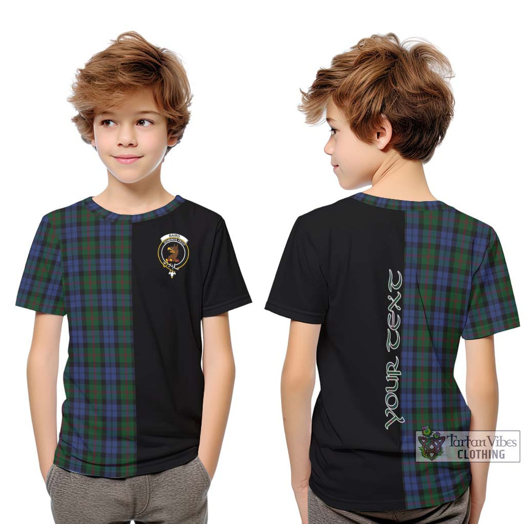 Baird Tartan Kid T-Shirt with Family Crest and Half Of Me Style Youth XL Size14 - Tartanvibesclothing Shop