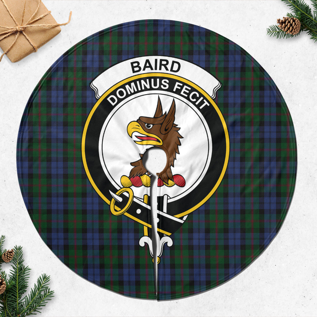 Baird Tartan Christmas Tree Skirt with Family Crest - Tartanvibesclothing