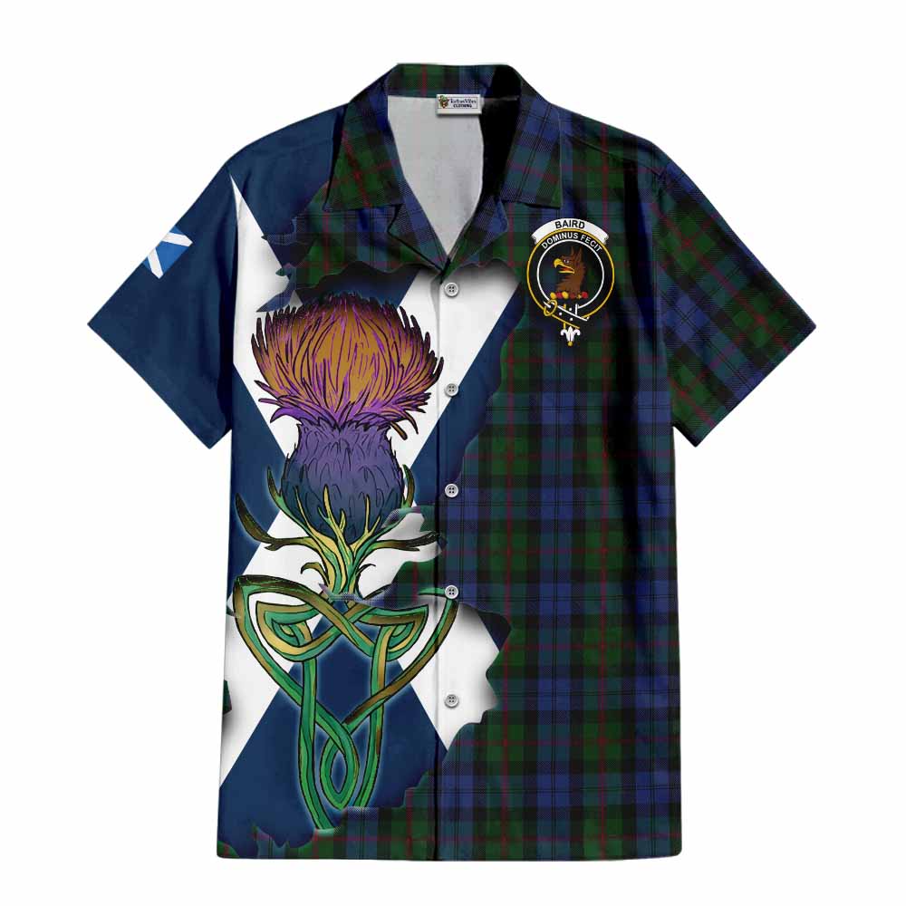 Baird Tartan Family Crest Hawaiian Shirt Scottish Thistle Celtic Inspired Kid - Tartan Vibes Clothing