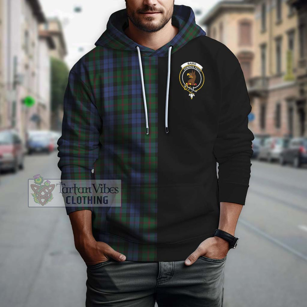 Baird Tartan Hoodie with Family Crest and Half Of Me Style Zip Hoodie - Tartanvibesclothing Shop