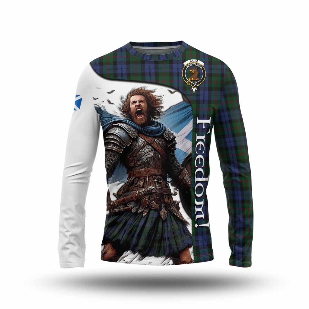 Tartan Vibes Clothing Baird Crest Tartan Long Sleeve T-Shirt Inspired by the Freedom of Scottish Warrior