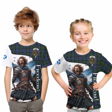 Baird Crest Tartan Kid T-Shirt Inspired by the Freedom of Scottish Warrior