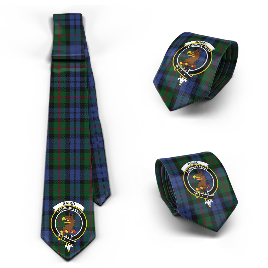 Baird Tartan Classic Necktie with Family Crest Necktie One Size - Tartan Vibes Clothing