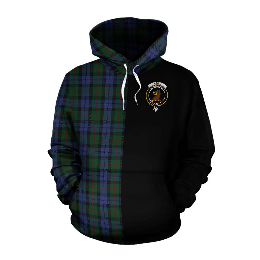 Tartan Vibes Clothing Baird Tartan Cotton Hoodie with Family Crest and Half Of Me Style