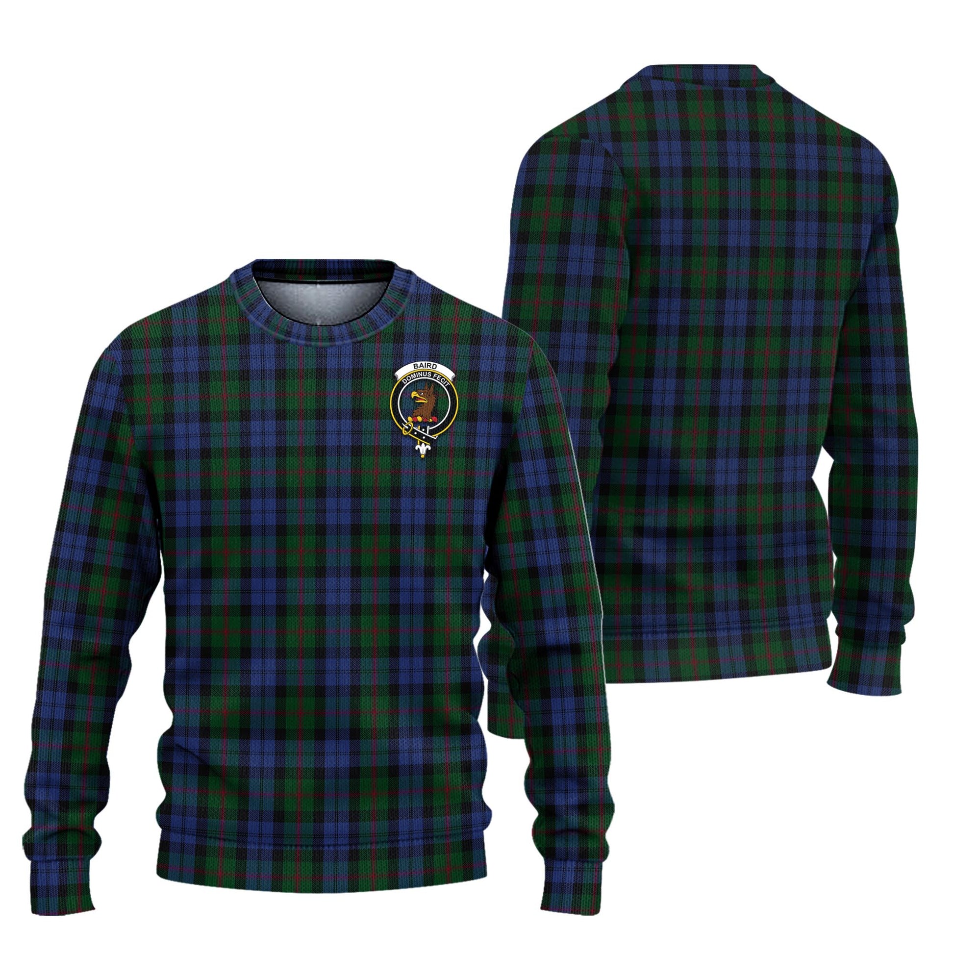 Baird Tartan Knitted Sweater with Family Crest Unisex - Tartanvibesclothing