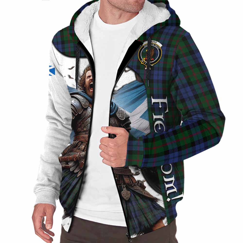 Tartan Vibes Clothing Baird Crest Tartan Sherpa Hoodie Inspired by the Freedom of Scottish Warrior