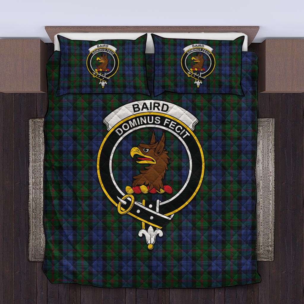 Baird Tartan Quilt Bed Set with Family Crest Twin - Tartan Vibes Clothing