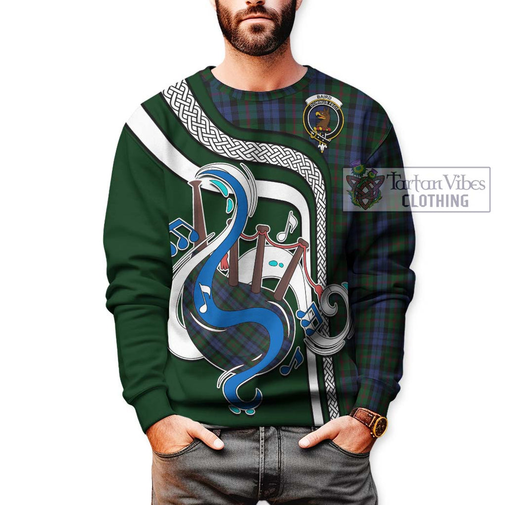 Baird Tartan Sweatshirt with Epic Bagpipe Style Unisex - Tartanvibesclothing Shop