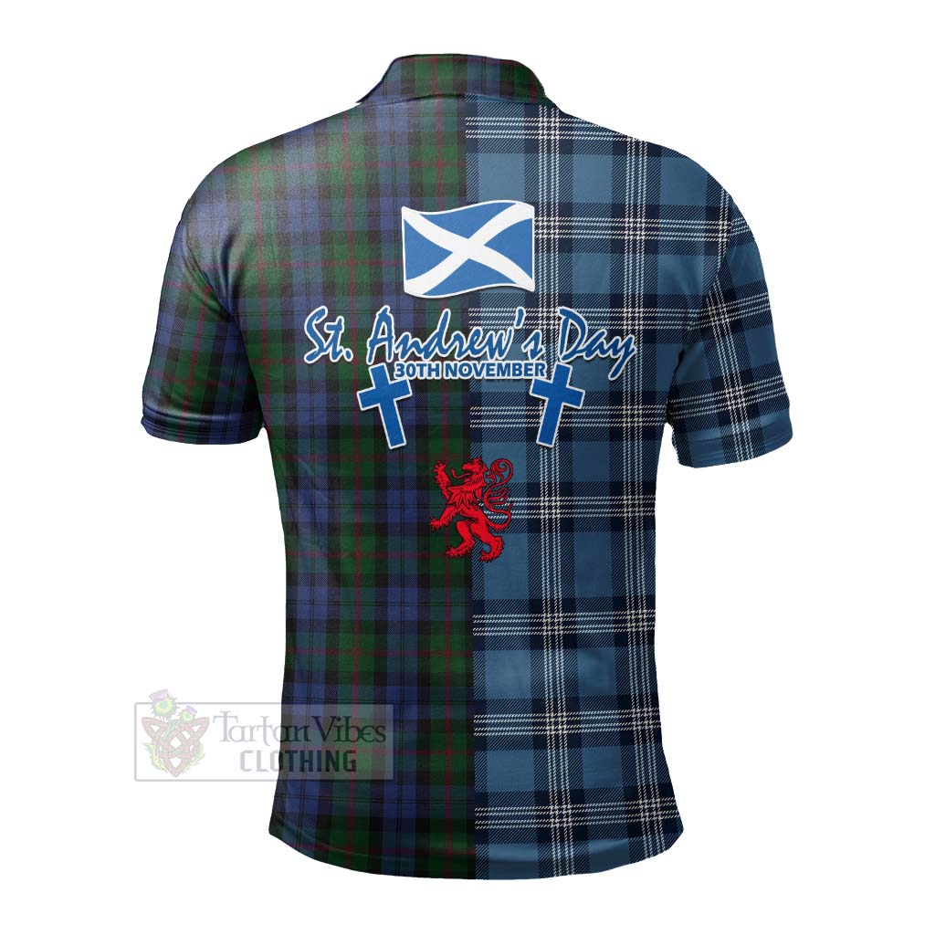 Tartan Vibes Clothing Baird Tartan Polo Shirt Happy St. Andrew's Day Half Tartan Style