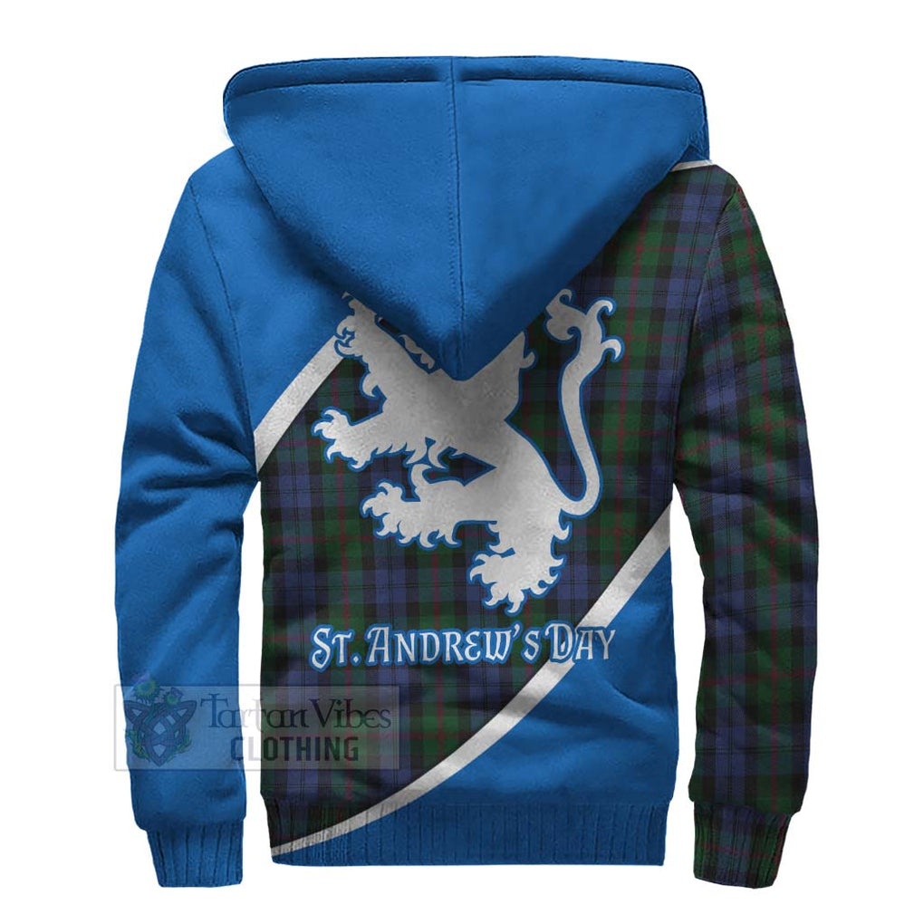 Tartan Vibes Clothing Baird Family Crest Tartan Sherpa Hoodie Celebrate Saint Andrew's Day in Style