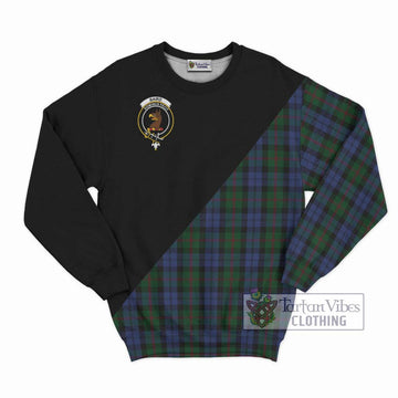 Baird Tartan Sweatshirt with Family Crest and Military Logo Style