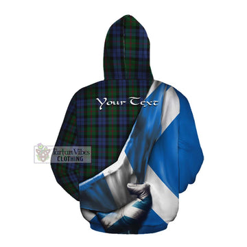 Baird Tartan Cotton Hoodie with Family Crest Scotland Patriotic Style