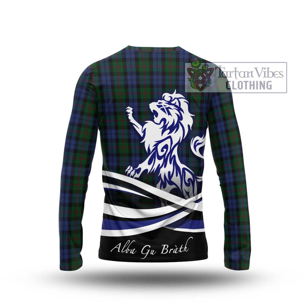 Baird Tartan Long Sleeve T-Shirt with Alba Gu Brath Regal Lion Emblem - Tartanvibesclothing Shop