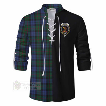 Baird Tartan Ghillie Kilt Shirt with Family Crest and Half Of Me Style