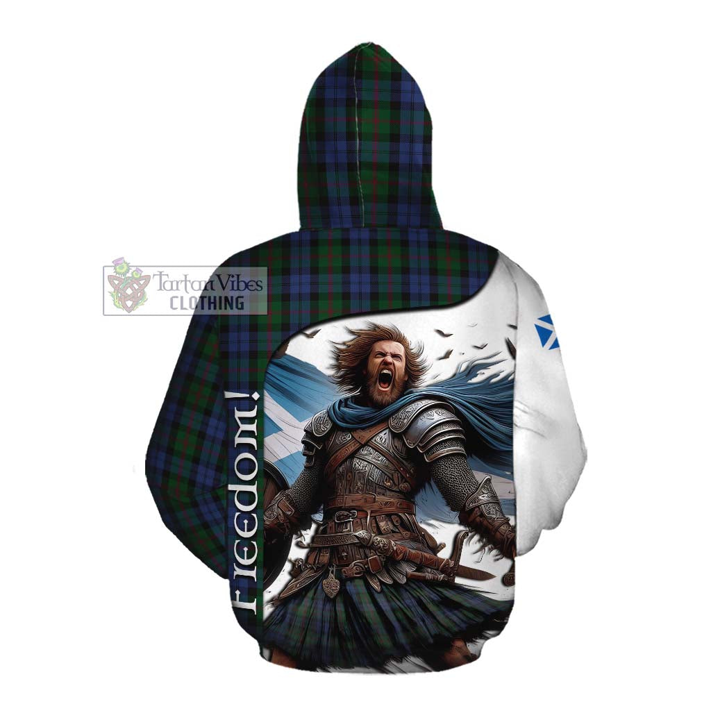 Tartan Vibes Clothing Baird Crest Tartan Cotton Hoodie Inspired by the Freedom of Scottish Warrior