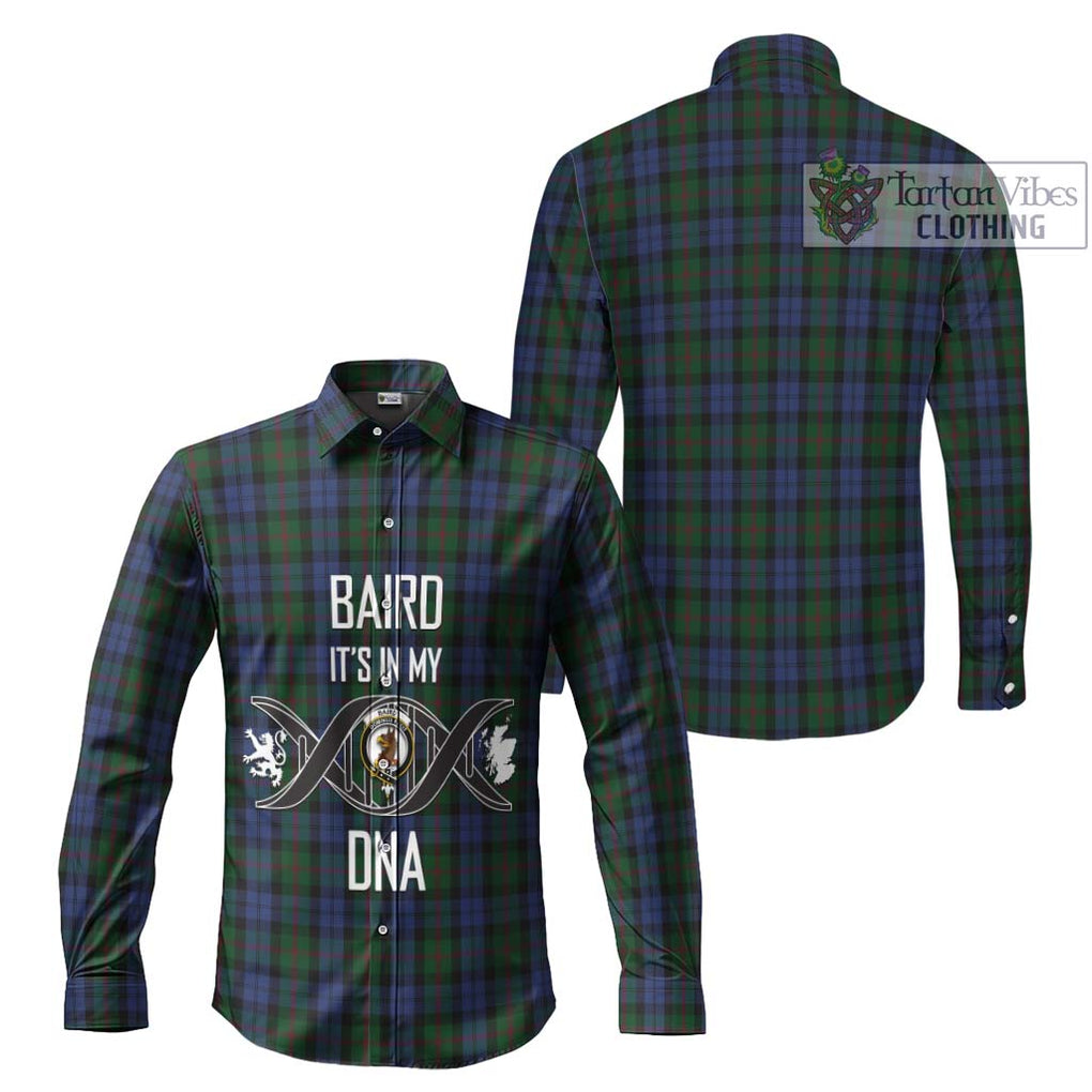 Baird Tartan Long Sleeve Button Shirt with Family Crest DNA In Me Style Men's Shirt - Tartanvibesclothing Shop