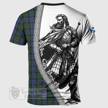 Baird Tartan Clan Crest T-Shirt with Highlander Warrior Celtic Style