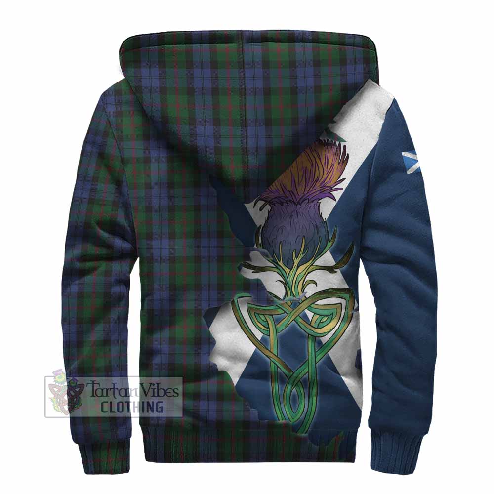 Baird Tartan Family Crest Sherpa Hoodie Scottish Thistle Celtic Inspired - Tartan Vibes Clothing