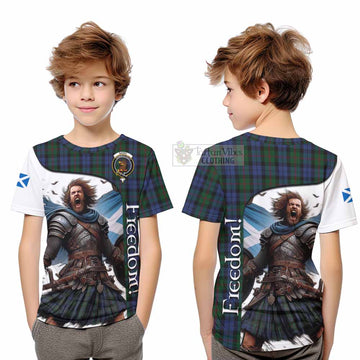 Baird Crest Tartan Kid T-Shirt Inspired by the Freedom of Scottish Warrior