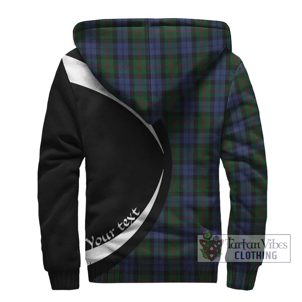 Baird Tartan Sherpa Hoodie with Family Crest Circle Style - Tartan Vibes Clothing