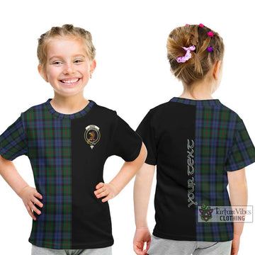 Baird Tartan Kid T-Shirt with Family Crest and Half Of Me Style