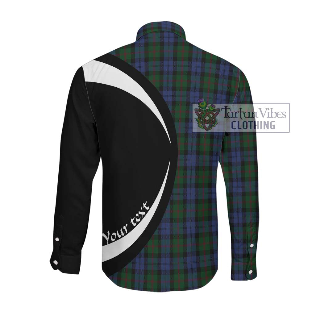 Baird Tartan Long Sleeve Button Up with Family Crest Circle Style Men's Shirt - Tartan Vibes Clothing