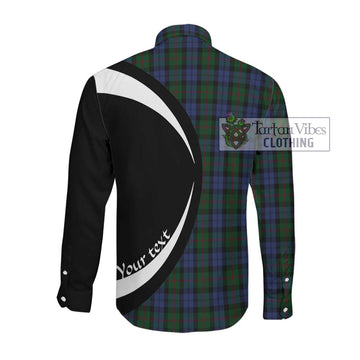 Baird Tartan Long Sleeve Button Up with Family Crest Circle Style