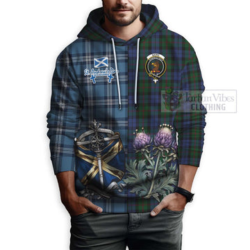 Baird Tartan Hoodie Happy St. Andrew's Day Half Tartan Style