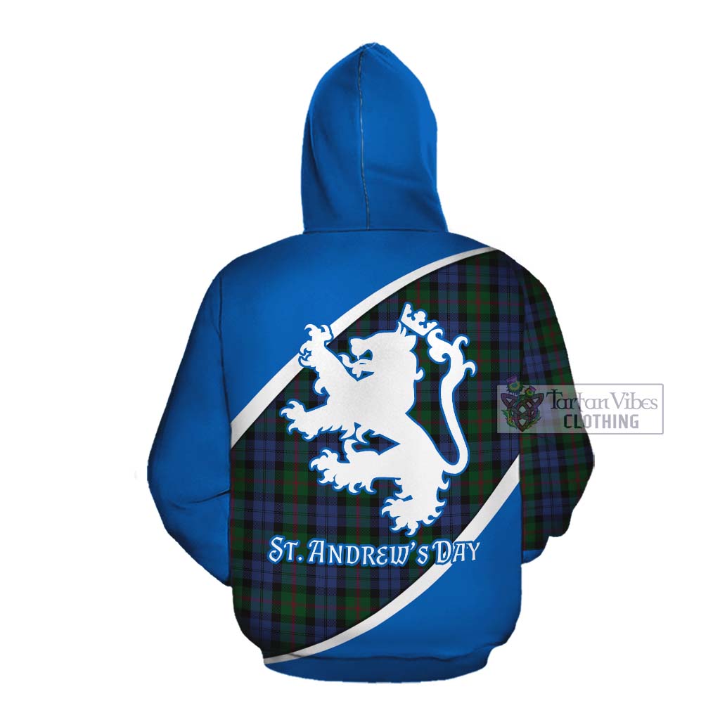 Tartan Vibes Clothing Baird Family Crest Tartan Cotton Hoodie Celebrate Saint Andrew's Day in Style