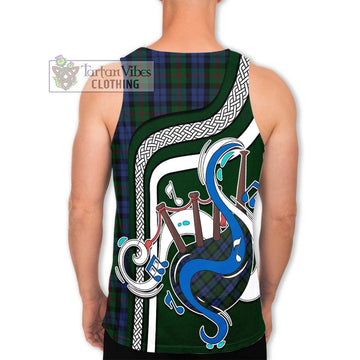 Baird Tartan Men's Tank Top with Epic Bagpipe Style