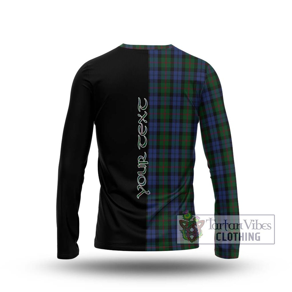 Baird Tartan Long Sleeve T-Shirt with Family Crest and Half Of Me Style - Tartanvibesclothing Shop