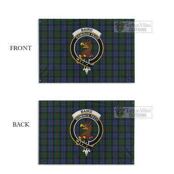 Baird Tartan House Flag with Family Crest