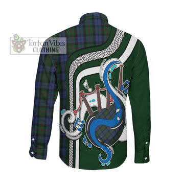 Baird Tartan Long Sleeve Button Shirt with Epic Bagpipe Style