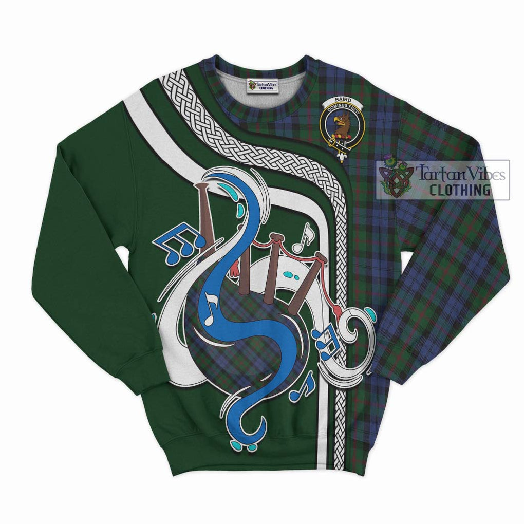 Baird Tartan Sweatshirt with Epic Bagpipe Style - Tartanvibesclothing Shop