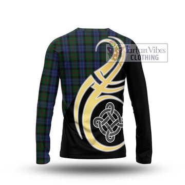 Baird Tartan Long Sleeve T-Shirt with Family Crest and Celtic Symbol Style