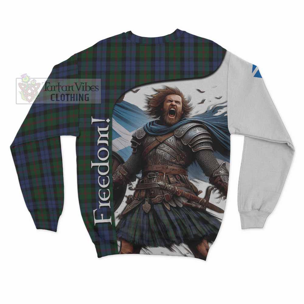 Tartan Vibes Clothing Baird Crest Tartan Sweatshirt Inspired by the Freedom of Scottish Warrior