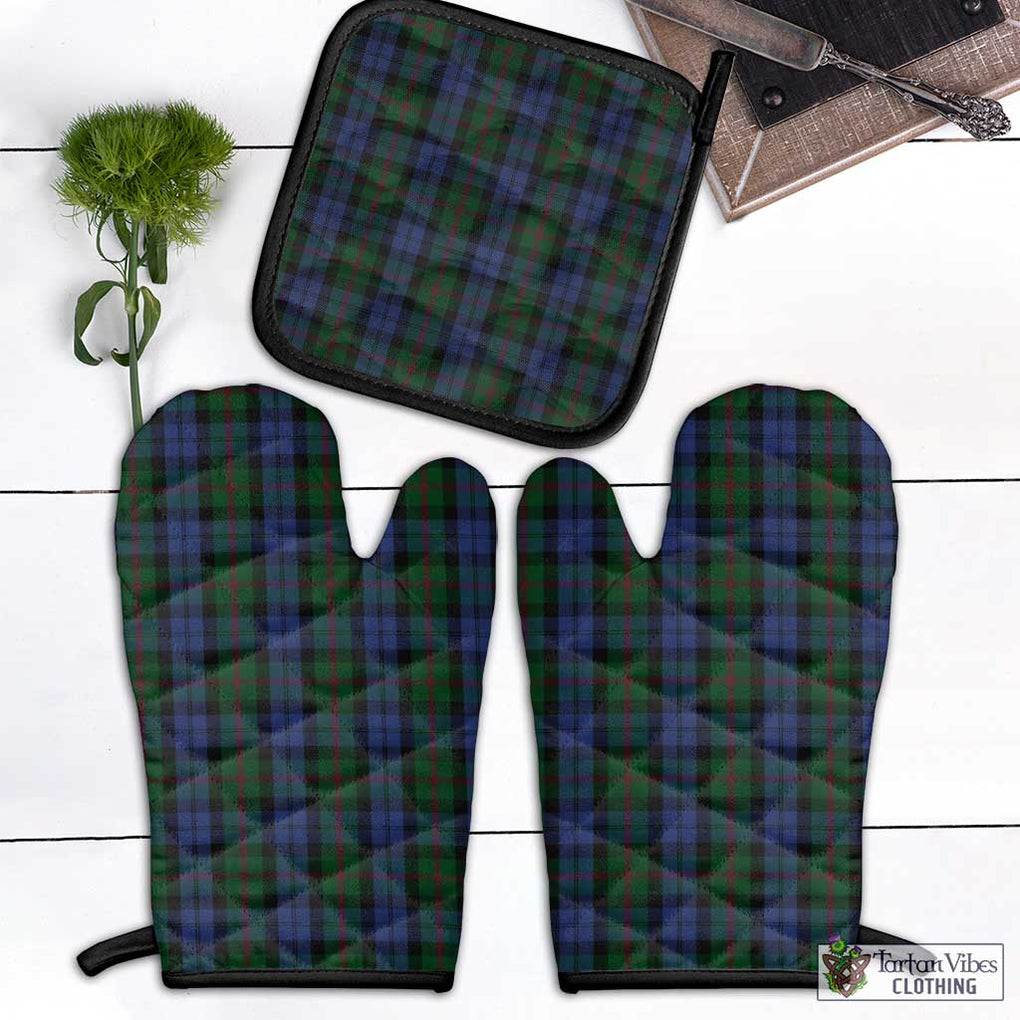 Baird Tartan Combo Oven Mitt & Pot-Holder Combo 1 Oven Mitt & 1 Pot-Holder Black - Tartan Vibes Clothing