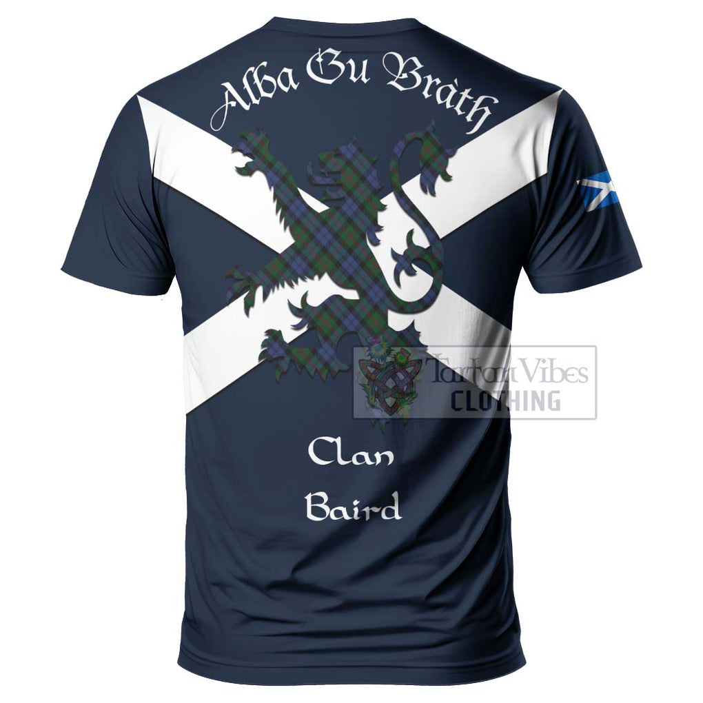 Tartan Vibes Clothing Baird Tartan Lion Rampant T-Shirt – Proudly Display Your Heritage with Alba Gu Brath and Clan Name