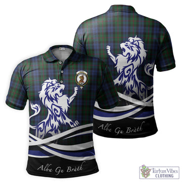 Baird Tartan Polo Shirt with Alba Gu Brath Regal Lion Emblem