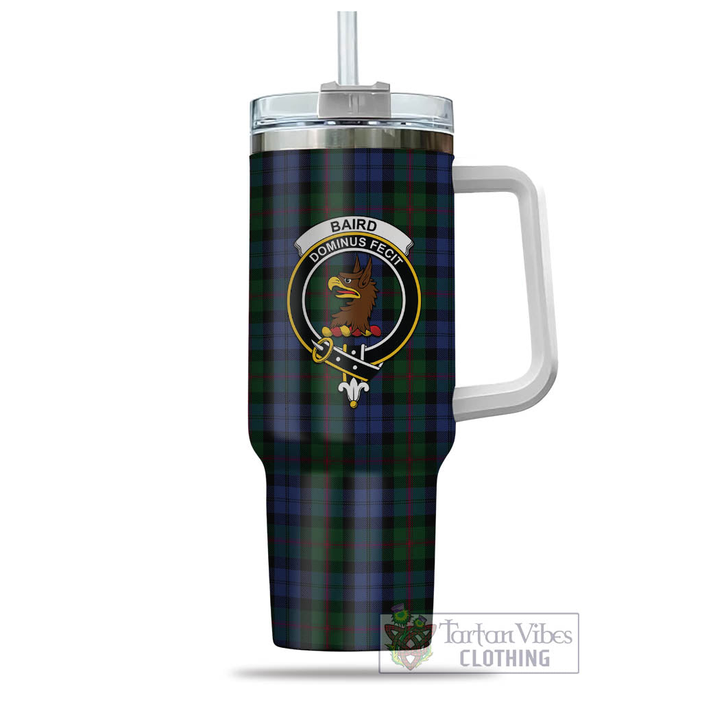 Tartan Vibes Clothing Baird Tartan and Family Crest Tumbler with Handle